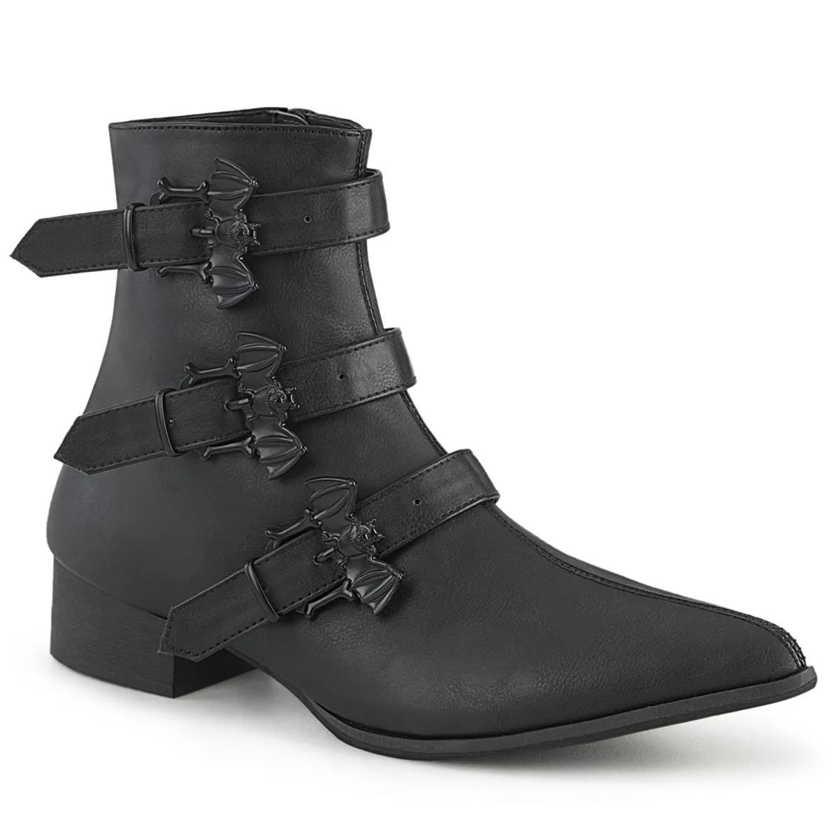 WARLOCK-50-B DemoniaCult Black Vegan Leather Sexy Unisex Platform Shoes & Boots (Alternative Footwear)