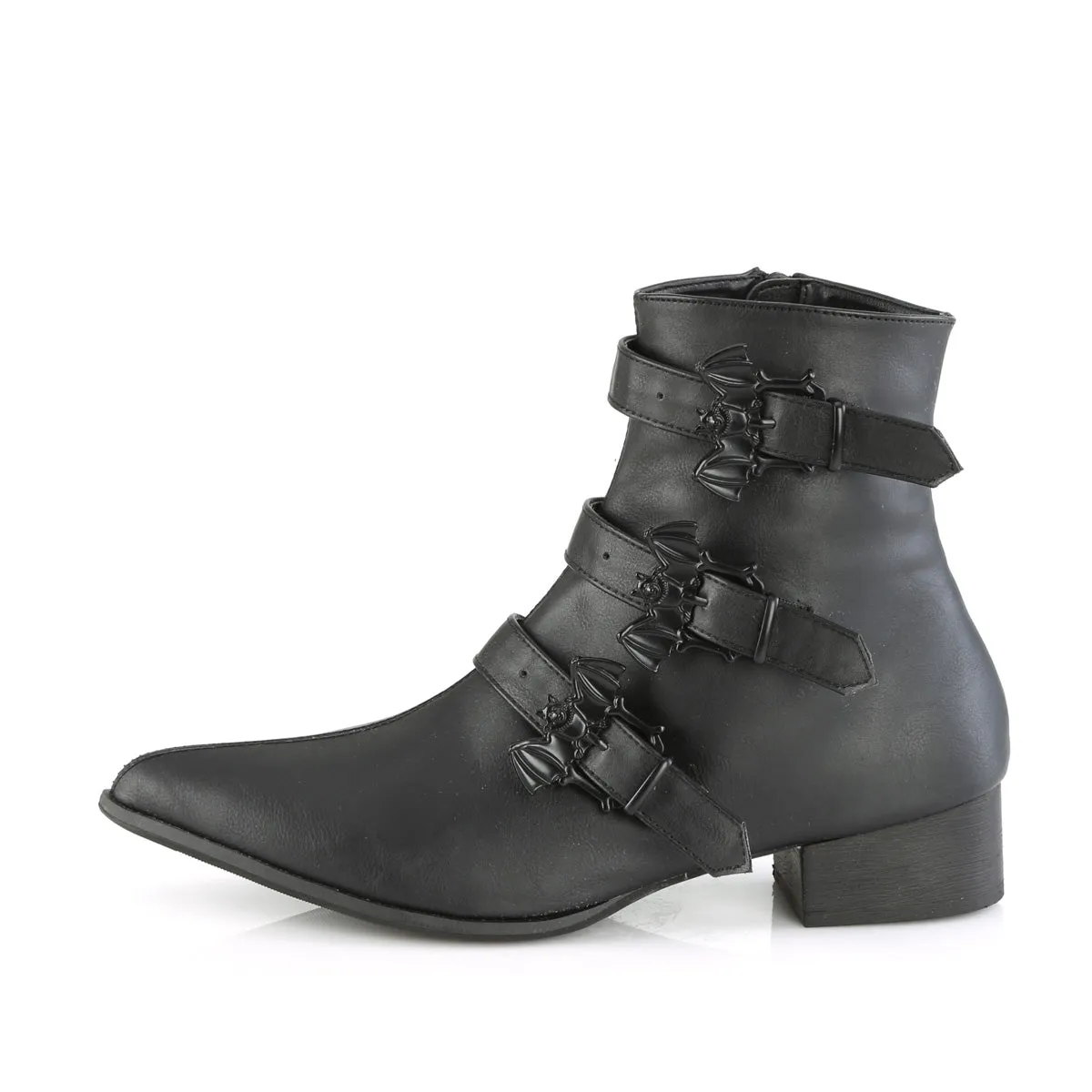 WARLOCK-50-B DemoniaCult Black Vegan Leather Sexy Unisex Platform Shoes & Boots (Alternative Footwear)