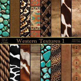 Western Textures Digital Paper - 16 High Resolution Images - Instant Download Digital Clip art
