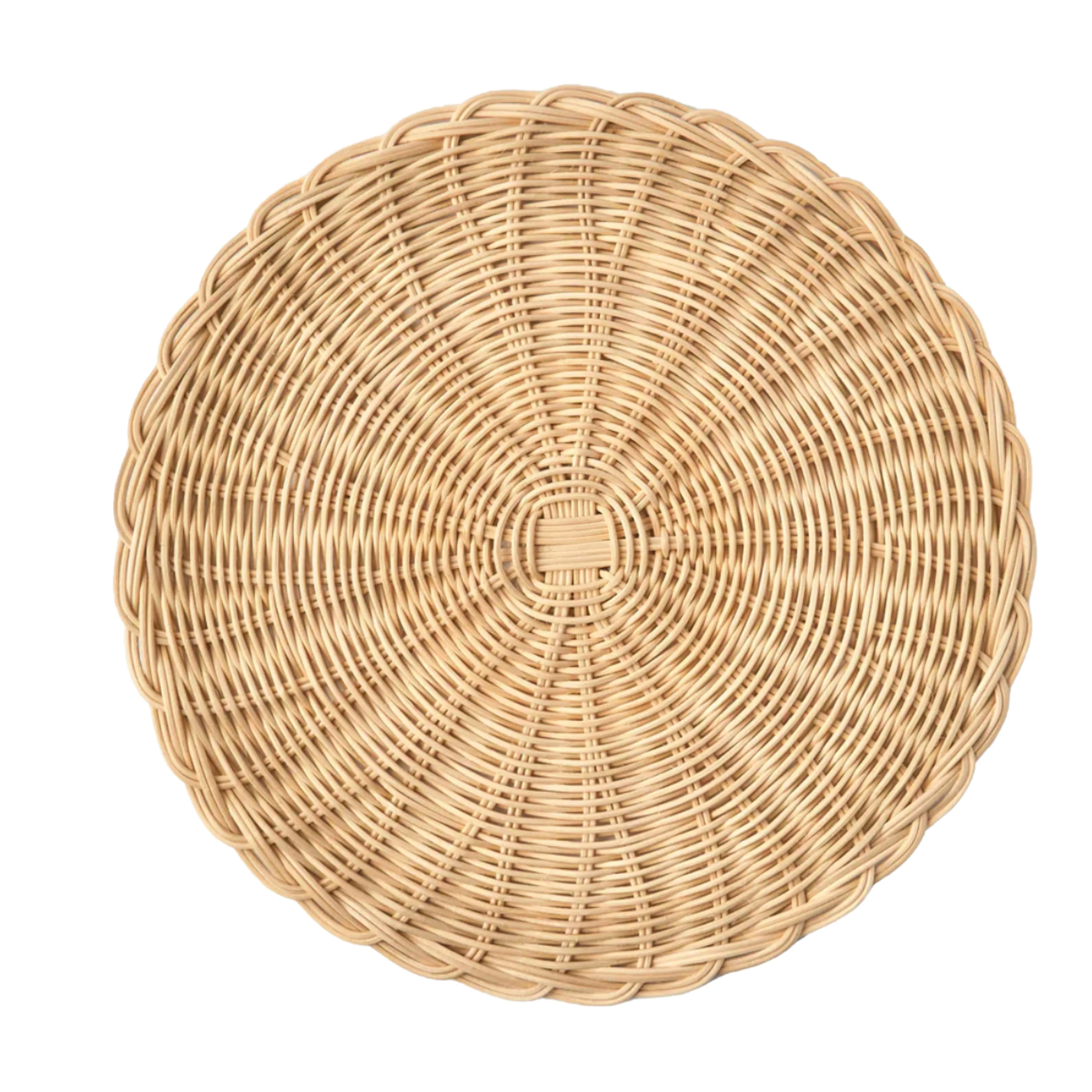 Wicker Round Placemat Natural Single