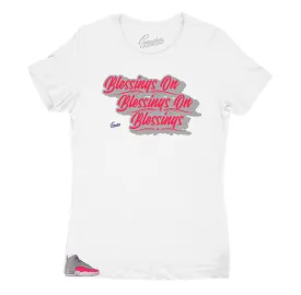 Womens - Retro 12 Racer Pink Blessings Shirt