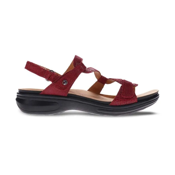 Womens Revere Emerald in Cherry Lizard