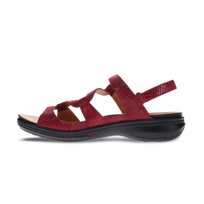 Womens Revere Emerald in Cherry Lizard