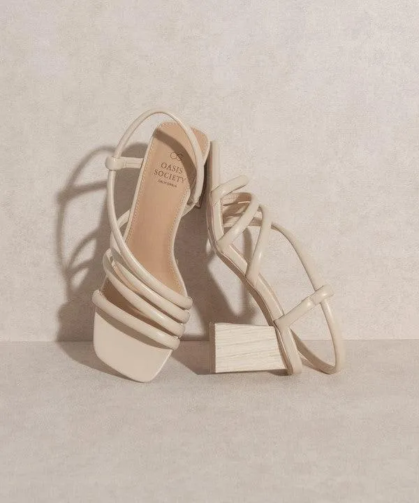 Womens Shoes Ashley Wooden Heel Sandals