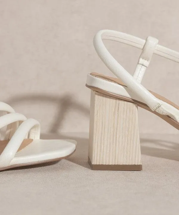 Womens Shoes Ashley Wooden Heel Sandals